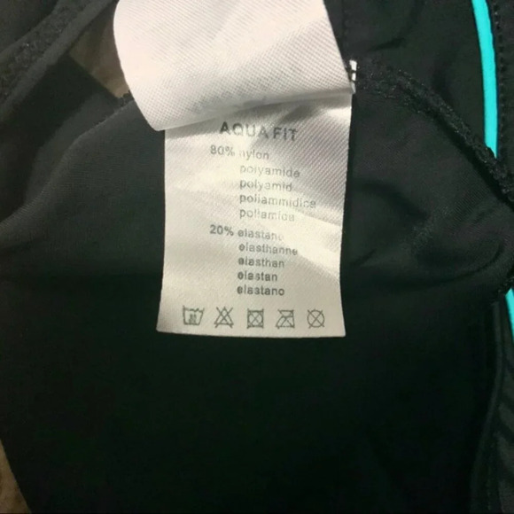 Aqua Sphere Black & Turquoise One Piece Lima Swimsuit - Picture 5 of 5